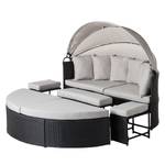 Sonneninsel Paradise Lounge Webstoff / Polyrattan - Grau