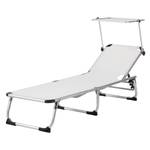 Chaise longue Summer Sun I Textilène / Aluminium - Blanc