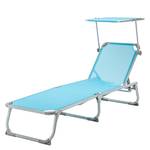 Chaise longue Summer Sun VII Avec pare Turquoise Bleu