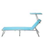 Chaise longue Summer Sun VII Avec pare-soleil - Turquoise