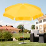 Parasol Ibiza staal/polyester wit/goudgeel diameter: 240cm