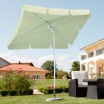 Sonnenschirm Ibiza Stahl/Polyester - Weiß/Natur - 180 x 120 cm