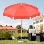 Parasol Ibiza staal/polyester wit/terracottakleurig staal/wit polyester/terracottakleurig diameter: 200cm