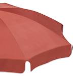 Sonnenschirm Ibiza Stahl/Polyester - Weiß/Terracotta - Durchmesser: 240 cm