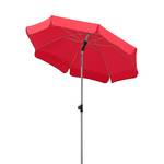 Parasol Micco I staal/polyester - zilverkeurig/rood