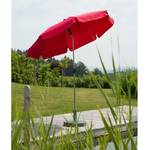 Parasol Micco II staal/polyester - zilverkeurig/rood