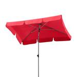 Parasol Micco III staal/zilverkleurig polyester/rood