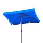 Parasol Micco III staal/zilverkleurig polyester/royalblauw