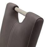 Chaises rembourrées Alessia (lot de 2) Imitation cuir - Marron / Imitation chêne de Sonoma