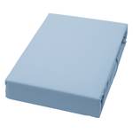 Drap-housse Domoline Tissu mélangé - Bleu clair mat - 150 x 200 cm