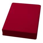 Drap-housse Domoline Tissu mélangé - Rouge - 150 x 200 cm