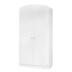 Lot économique Jil (3 éléments) Pin partiellement massif - Lit pour bébé, table à  langer et armoire à  vêtements 3 portes - Vernis blanc