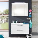 Armoire de toilette Adamo I Blanc brillant / Blanc - Largeur : 96 cm - Avec éclairage