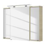 Armoire de toilette Fresh Line (avec écl Imitation pin Ida clair / Blanc brillant - Largeur : 100 cm