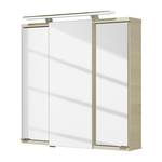 Armoire de toilette Fresh Line (avec écl Imitation pin Ida clair / Blanc brillant - Largeur : 75 cm