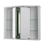 Armadietto a specchio Funa LED Bianco - Materiale a base lignea - Vetro - 68 x 60 x 22 cm