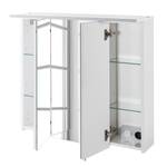 Armoire avec miroir Genf I Blanc brillant - Largeur : 70 cm