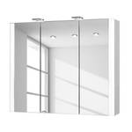Spiegelschrank Jarvis (mit Beleuchtung) Weiß - Holzwerkstoff - 80 x 69 x 17 cm