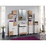 Armoire de salle de bain Toronto I 1 porte - Blanc brillant / Imitation pin argenté - Blanc brillant / Imitation pin cendré	Hoogglans Wit / Zilversparkleurig