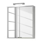 Armoire à miroir Welnezz Avec éclairage LED - Blanc perle