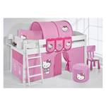 Spielbett IDA Hello Kitty Rosa Teilbares Systemhochbett LILOKIDS - mit Vorhang - weiß
