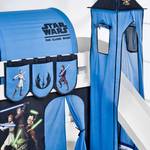 Spielbett IDA Star Wars the Clone Wars Teilbares Systemhochbett LILOKIDS - mit Turm und Rutsche inkl. Vorhang - weiß