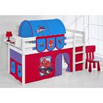 Spielbett JELLE 90 x 190 cm  Spiderman weiß - mit Vorhang