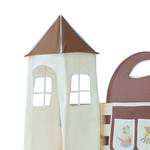 Spielbett Kasper I Kiefer massiv - Natur lackiert - mit Rutsche, Turm und Textilset