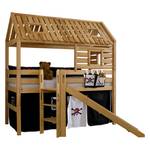 Speelbed Toms hut (met glijbaan) massief beukenhout/textiel - geolied - piraat