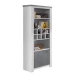 Standregal Troway Grau - Weiß - Holzwerkstoff - 66 x 195 x 41 cm