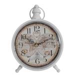 Horloge Weltkarte Antique Fer - Blanc