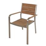 Chaise de jardin Florence (lot de 2) Aluminium / Polywood - Marron