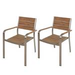 Chaise de jardin Florence (lot de 2) Aluminium / Polywood - Marron