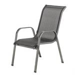 Chaises empilables Linu (lot de 2) Aluminium / Textilene Anthracite Noir