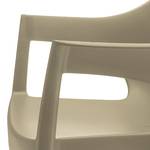 Chaises empilables Pole (lot de 2) Plastique / Aluminium - Sable / Couleur chrome