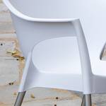 Chaise empilable Pole Plastique / Métal - Blanc / Aluminium