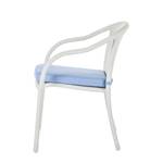 Sedia da giardino White Beach (set 2) Polyrattan/Tessuto bianco /Blu chiaro