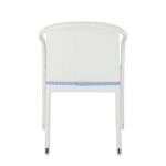 Sedia da giardino White Beach (set 2) Polyrattan/Tessuto bianco /Blu chiaro