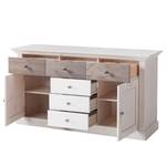 Dressoir Lyngby IV massief grenenhout - wit/truffelkleurig grenenhout