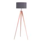 Lampadaire Tripod Asmo Fer / Tissu - 1 ampoule - Cuivre