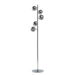 Staande lamp Calotta Chrome staal - 5 lichtbronnen