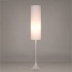 Lampadaire Flute Acier / Tissu Blanc 1 ampoule