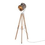 Staande lamp Sonar metaal/massief hout - 1 lichtbron