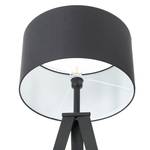 Lampadaire Tripod Asmo Fer / Tissu - 1 ampoule - Noir