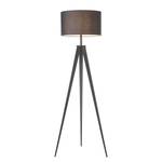 Lampadaire Tripod Asmo Fer / Tissu - 1 ampoule - Noir