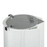 Lampadaire Tub-O Verre / Métal Blanc 2 ampoules