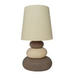 Beige Stoff-Tischleuchte Stony