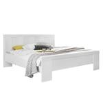 Lit à montants Agnetha Blanc alpin - 140 x 200cm - Pas de tiroir de lit