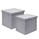 Storagebox Plain (2er-Set) Groundwood - Grau