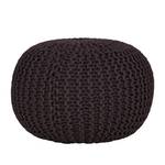 Pouf tricoté Stockholm Marron foncé